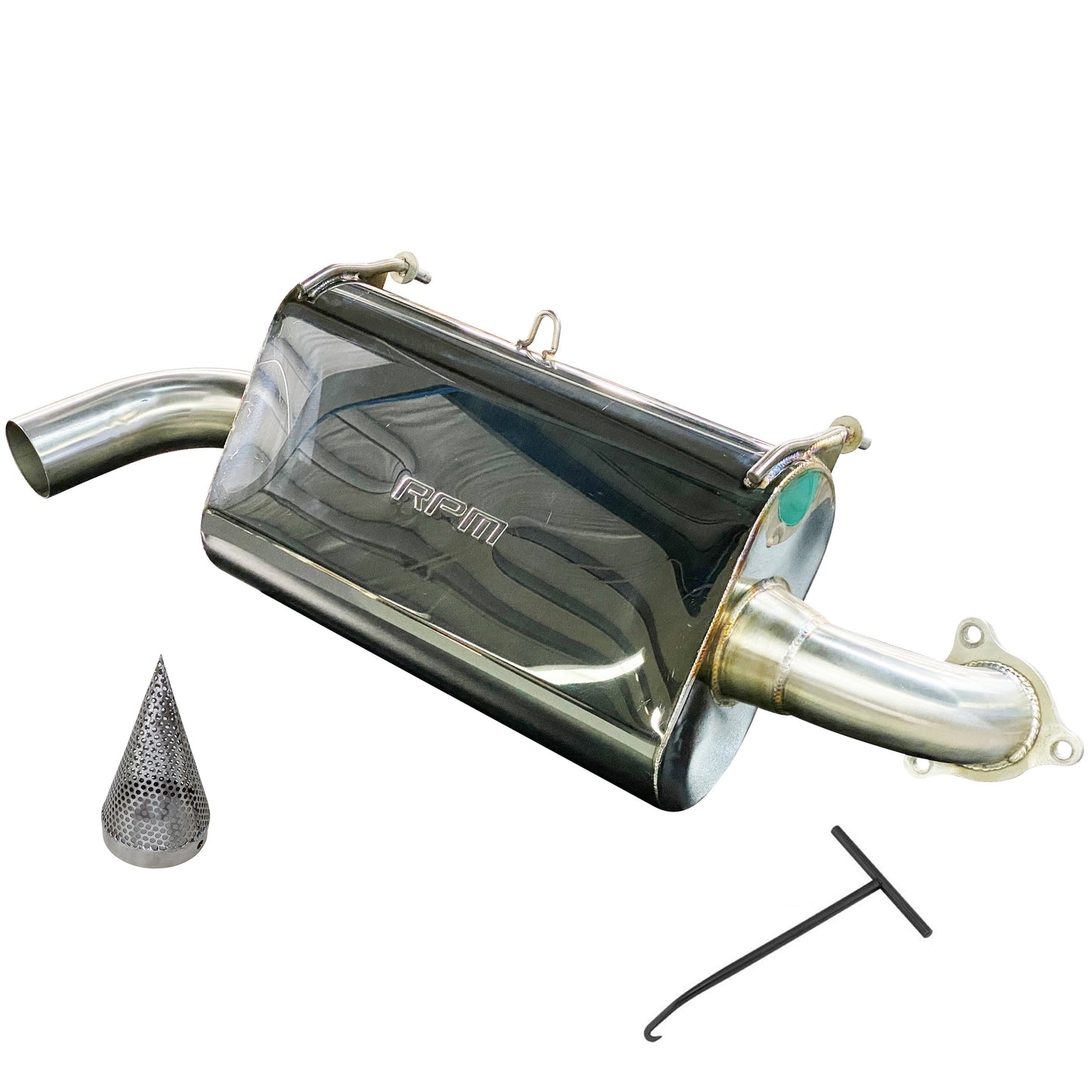 2016-2023 Polaris RZR XPT Turbo Sport Muffler, Slip-On Catless Sport Muffler