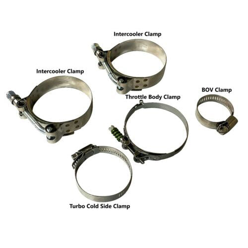 Can Am Maverick X3 Turbo R & RR Stainless Charge Tube Clamp Set